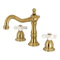 Kingston Brass KS1977PX 8" Widespread Bathroom Faucet, Brushed Brass KS1977PX